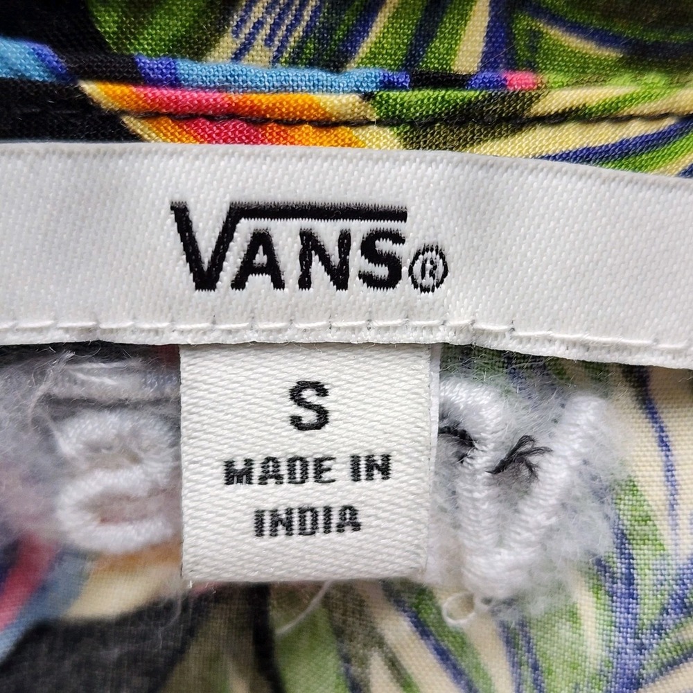 Vans Floral Slip Dress Womens Small Black Tropical Adjustable Strap Vacation - Picture 7 of 15